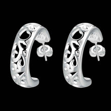 aliexpress silver earrings Semi hollow stud ear cuff bijouterie 63 ELY