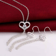 aliexpress silver jewelry set heart pruple stone inside N+E Sets accessories 2 ELY