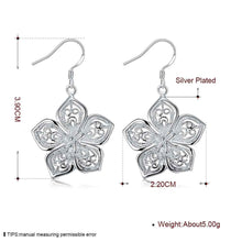 aliexpress silver-plated earings jewelry Flower drop pendientes bear bijoux ELY