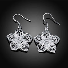 aliexpress silver-plated earings jewelry Flower drop pendientes bear bijoux ELY