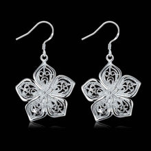 aliexpress silver-plated earings jewelry Flower drop pendientes bear bijoux ELY