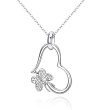 aliexpress silver-plated pendant Butterfly Heart colar feminino men jewelry ELY