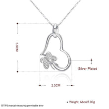 aliexpress silver-plated pendant Butterfly Heart colar feminino men jewelry ELY