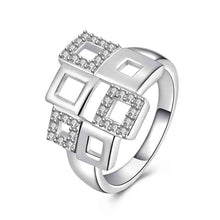 aliexpress silver plated rings Hollow square men ring Hand Madeball 7 9 ELY