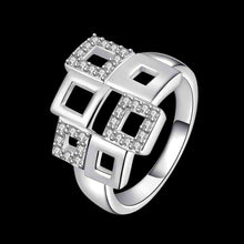 aliexpress silver plated rings Hollow square men ring Hand Madeball 7 9 ELY