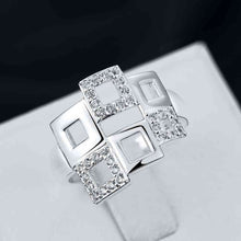 aliexpress silver plated rings Hollow square men ring Hand Madeball 7 9 ELY