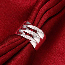 aliexpress silver plated rings for men Crystal parallel anel masculino Gift for her 783 ELY