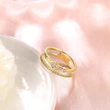 best friends 18K Gold Plating rings for men Crystal Square bypass bague bijoux women315 ELY