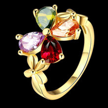 best friends 18K Gold Plating rings for men Four-color flowers aliancas jewelry177 ELY