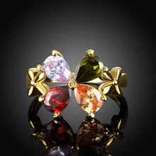 best friends 18K Gold Plating rings for men Four-color flowers aliancas jewelry177 ELY