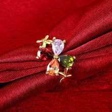 best friends 18K Gold Plating rings for men Four-color flowers aliancas jewelry177 ELY