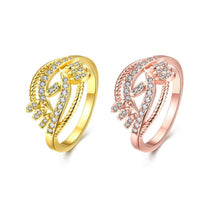 best friends 18K Gold Plating wedding rings Peacock head inlaid crystal bague femme ruby jewelry31 ELY