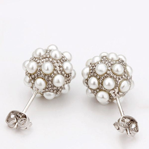 best friends 18K Gold Plated earrings mn ball stud earrings kupe Gift for her 36 ELY