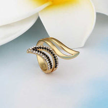 best friends 18k gold plated rings black yellow anel feminino prices in euros258 ELY