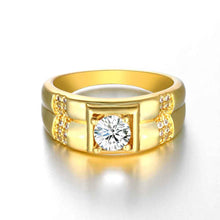 best friends Austrian Crystal wedding rings Magic anel de ouro horloge SKGR129 ELY