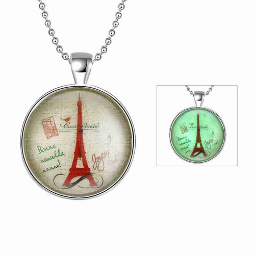 best friends Glow in the Dark necklaces & pendants Iron tower collier plastron wedding jewelry315 ELY