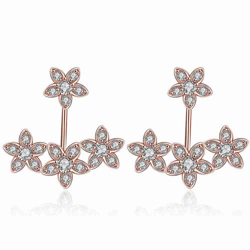 best friends Platinum Plated Clear Zircon earings wing star drop cuff jewelry display 336 ELY