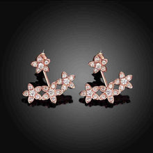 best friends Platinum Plated Clear Zircon earings wing star drop cuff jewelry display 336 ELY