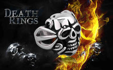 best friends punk style stainless steel rings for men big skull watching you anillos Costume Jewellery MAYAR 3 ELY