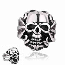 best friends punk style stainless steel rings for men big skull watching you anillos Costume Jewellery MAYAR 3 ELY