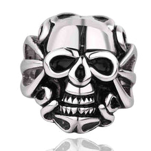 best friends punk style stainless steel rings for men big skull watching you anillos Costume Jewellery MAYAR 3 ELY