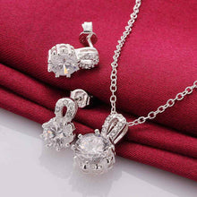 best friends silver jewelry set white stone 8 E+N african jewelry set wedding decoration 3 ELY