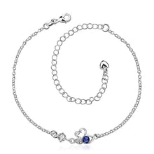 best friends silver plated anklet Crystal eye bracelet on a leg collier plastron femme HBA 1 ELY