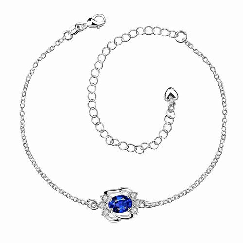 best friends silver plated anklet Crystal eye bracelet on a leg collier plastron femme HBA 1 ELY