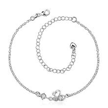 best friends silver plated anklet Crystal eye bracelet on a leg collier plastron femme HBA 1 ELY