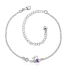 best friends silver plated anklet Crystal eye bracelet on a leg collier plastron femme HBA 1 ELY