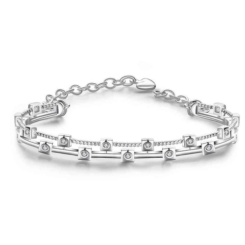 best friends silver plated friendship bangle Crystal Cross women bracelet jewerly accessories HBB 39 ELY