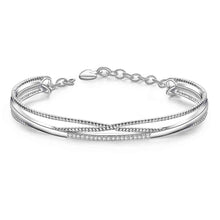 best friends silver plated friendship bangle Crystal Cross women bracelet jewerly accessories HBB 39 ELY