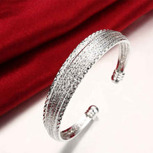 best friends silver plated friendship bangle Flowers line Women Wedding Bracelet joyas SMTB145 ELY