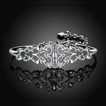best friends silver plated friendship bangle Heart-shaped vines women pulseras horloge HBB 33 ELY