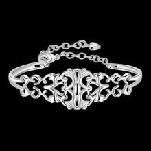 best friends silver plated friendship bangle Heart-shaped vines women pulseras horloge HBB 33 ELY