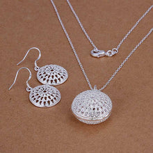 best friends silver plated jewelry sets Circle pendant earrings&necklace african jewelry set jewellery177 ELY