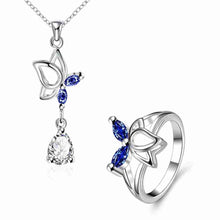 best friends silver plated jewelry sets Dance butterfly ring + Earrings african jewelry set joias 41 ELY