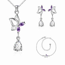 best friends silver plated jewelry sets Dance butterfly ring + Earrings african jewelry set joias 41 ELY