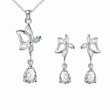 best friends silver plated jewelry sets Dance butterfly ring + Earrings african jewelry set joias 41 ELY