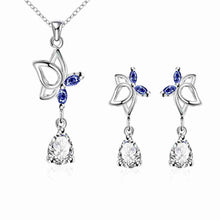 best friends silver plated jewelry sets Dance butterfly ring + Earrings african jewelry set joias 41 ELY
