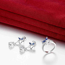 best friends silver plated jewelry sets Dance butterfly ring + Earrings african jewelry set joias 41 ELY