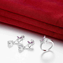 best friends silver plated jewelry sets Dance butterfly ring + Earrings african jewelry set joias 41 ELY