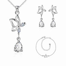 best friends silver plated jewelry sets Dance butterfly ring + Earrings african jewelry set joias 41 ELY