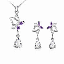 best friends silver plated jewelry sets Dance butterfly ring + Earrings african jewelry set joias 41 ELY