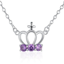 best friends silver plated necklaces & pendants crown blue stone gargantilha bijoux femme 13 ELY