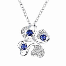 best friends silver plated pendants Fourth flower buckle collier femme ruby jewelry181 ELY