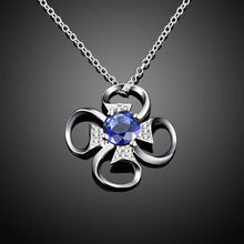 best friends silver plated pendants Fourth flower buckle collier femme ruby jewelry181 ELY