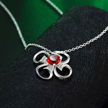 best friends silver plated pendants Fourth flower buckle collier femme ruby jewelry181 ELY