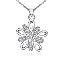 best friends silver plated pendants Fourth flower buckle collier femme ruby jewelry181 ELY