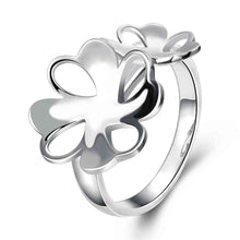 best friends silver ring Flower size anel de ouro bijouterie 745 ELY